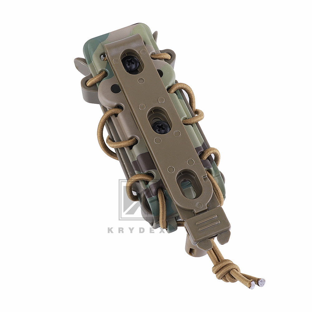 KRYDEX Tactical 9mm Pistol Mag Pouch MOLLE/Belt Clip Magazine Carrier Hard Shell