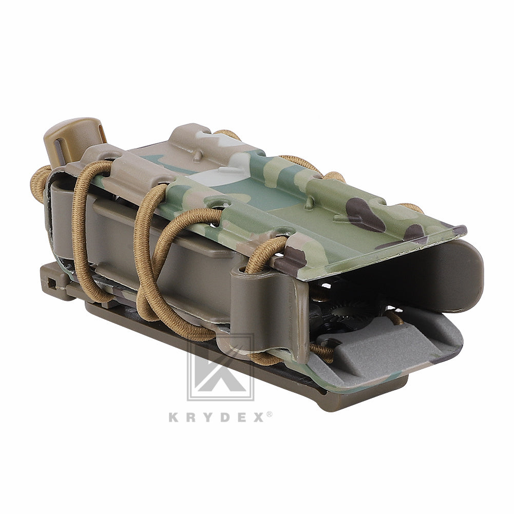 KRYDEX Tactical 9mm Pistol Mag Pouch MOLLE/Belt Clip Magazine Carrier Hard Shell