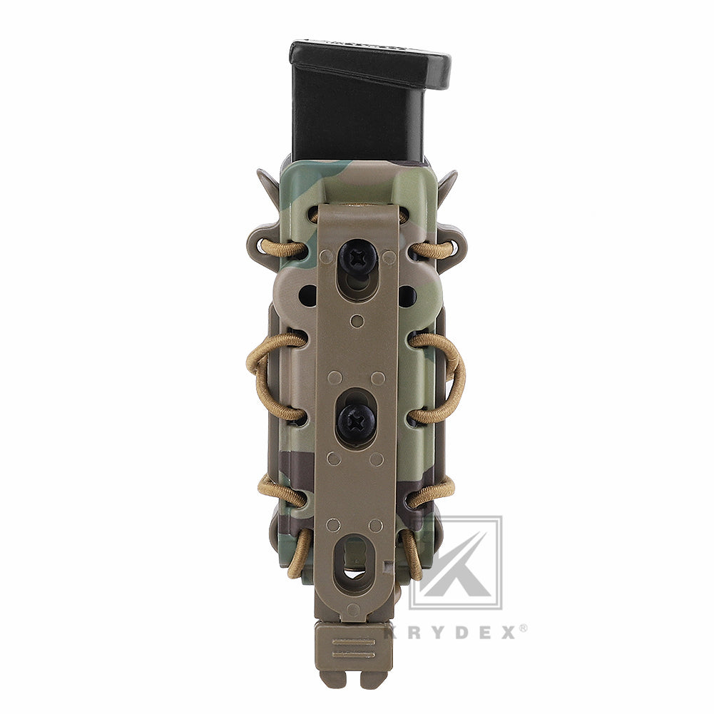 KRYDEX Tactical 9mm Pistol Mag Pouch MOLLE/Belt Clip Magazine Carrier Hard Shell