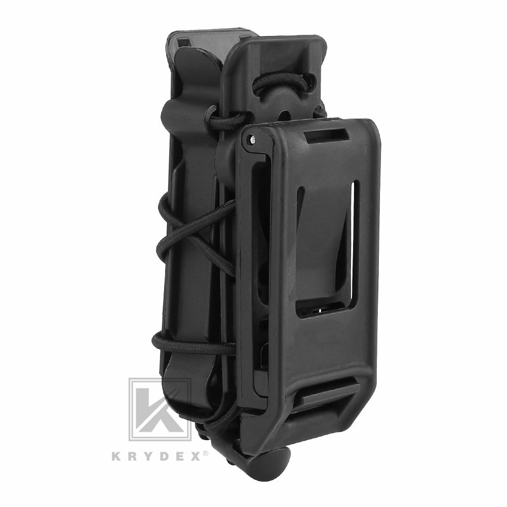 KRYDEX Tactical 9mm Pistol Mag Pouch MOLLE/Belt Clip Magazine Carrier Hard Shell