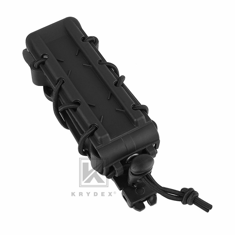 KRYDEX Tactical 9mm Pistol Mag Pouch MOLLE/Belt Clip Magazine Carrier Hard Shell