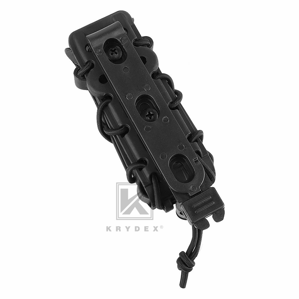 KRYDEX Tactical 9mm Pistol Mag Pouch MOLLE/Belt Clip Magazine Carrier Hard Shell