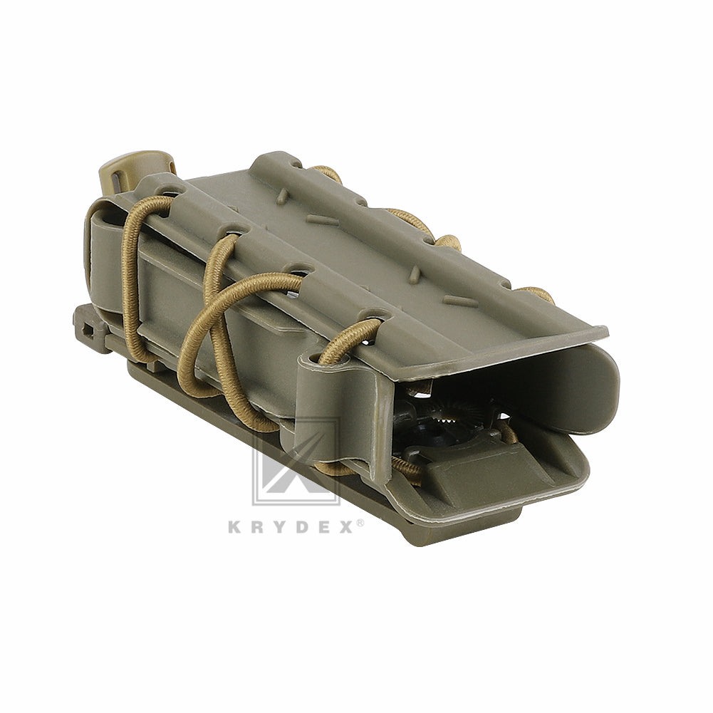 KRYDEX Tactical 9mm Pistol Mag Pouch MOLLE/Belt Clip Magazine Carrier Hard Shell