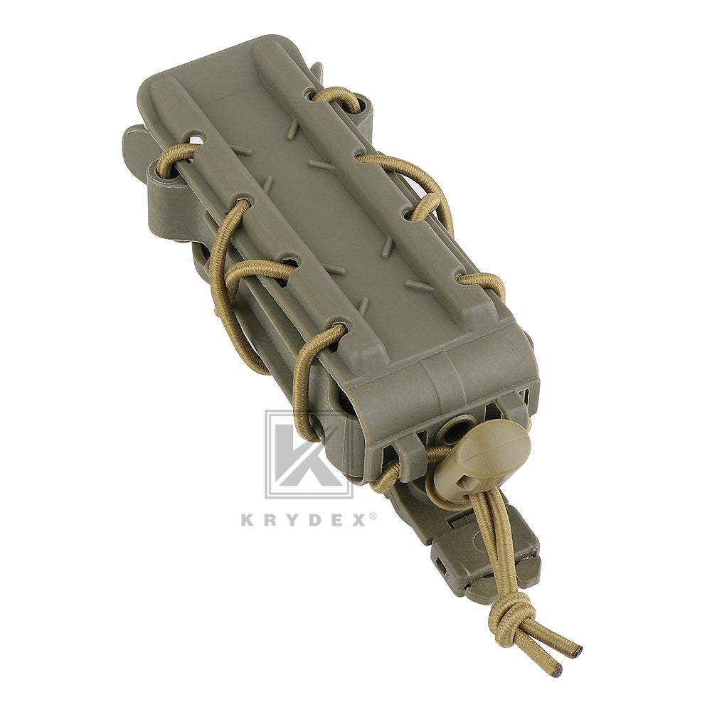 KRYDEX Tactical 9mm Pistol Mag Pouch MOLLE/Belt Clip Magazine Carrier Hard Shell