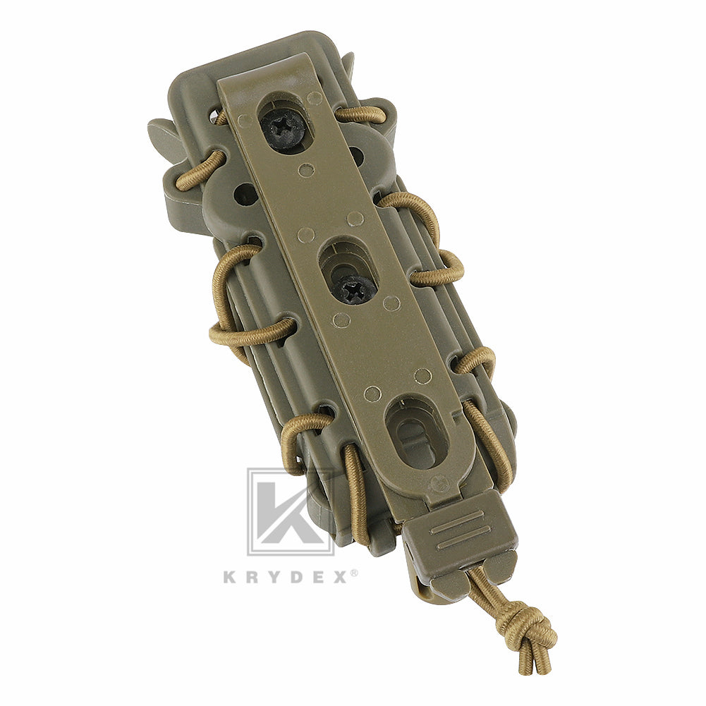 KRYDEX Tactical 9mm Pistol Mag Pouch MOLLE/Belt Clip Magazine Carrier Hard Shell