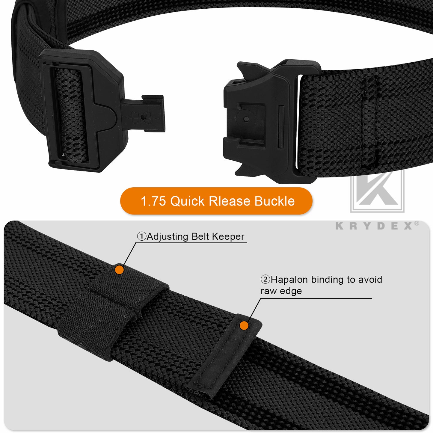 KRYDEX Tactical Leg Strap Magnet Quick Release 1.5" Elastic Thigh Strap Drop Holster