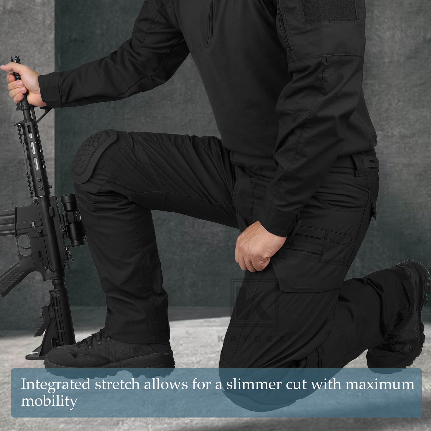 Krydex Tactical Men’s Combat Pants with Knee Pads Uniform Trousers