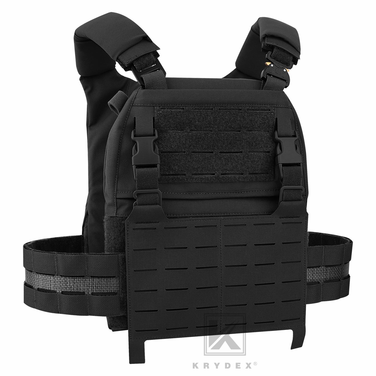 KRYDEX Tactical MOLLE Front Flap Adapt Laser Cut Panel Detachable For Tactical Vest Plate Carrier