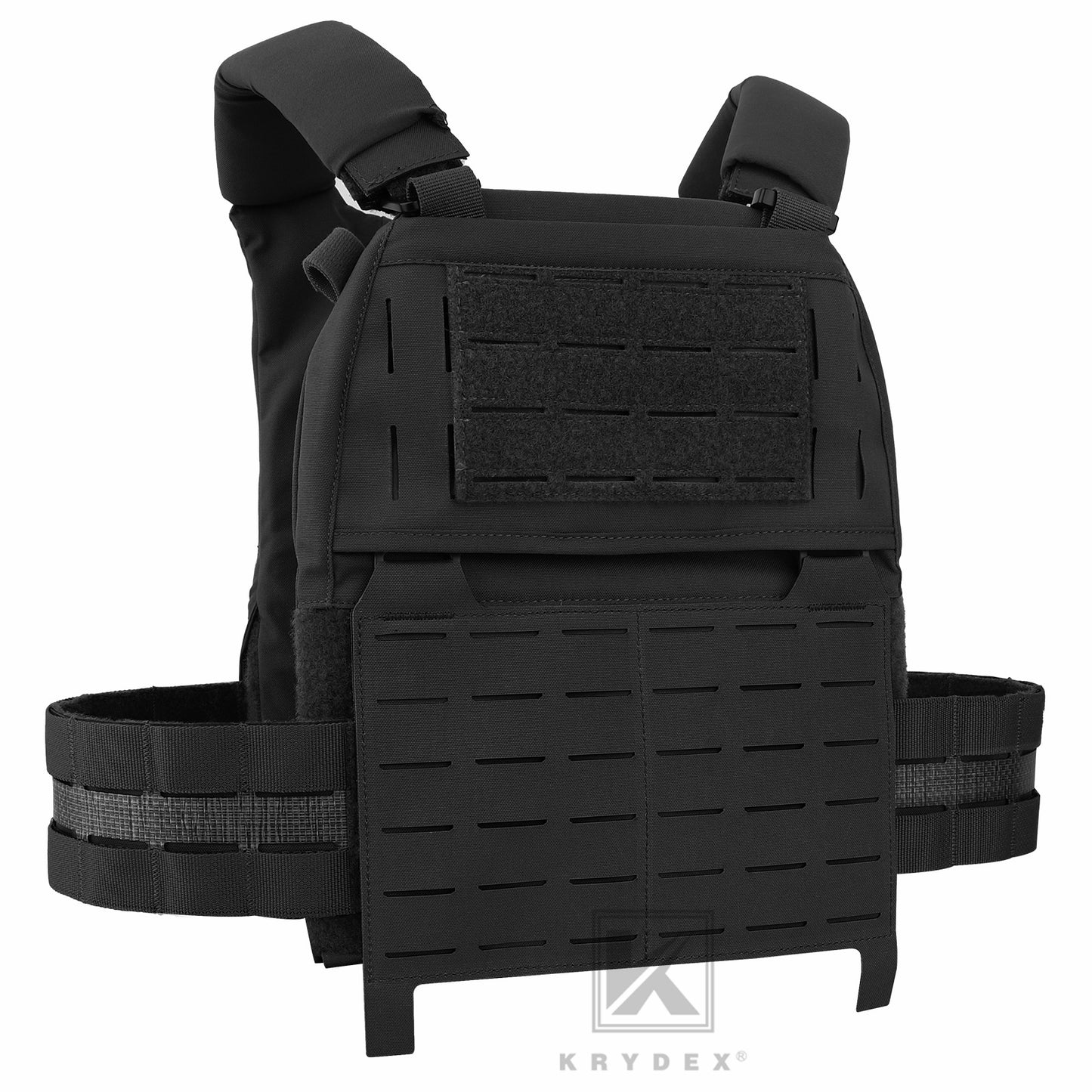 KRYDEX Tactical MOLLE Front Flap Adapt Laser Cut Panel Detachable For Tactical Vest Plate Carrier