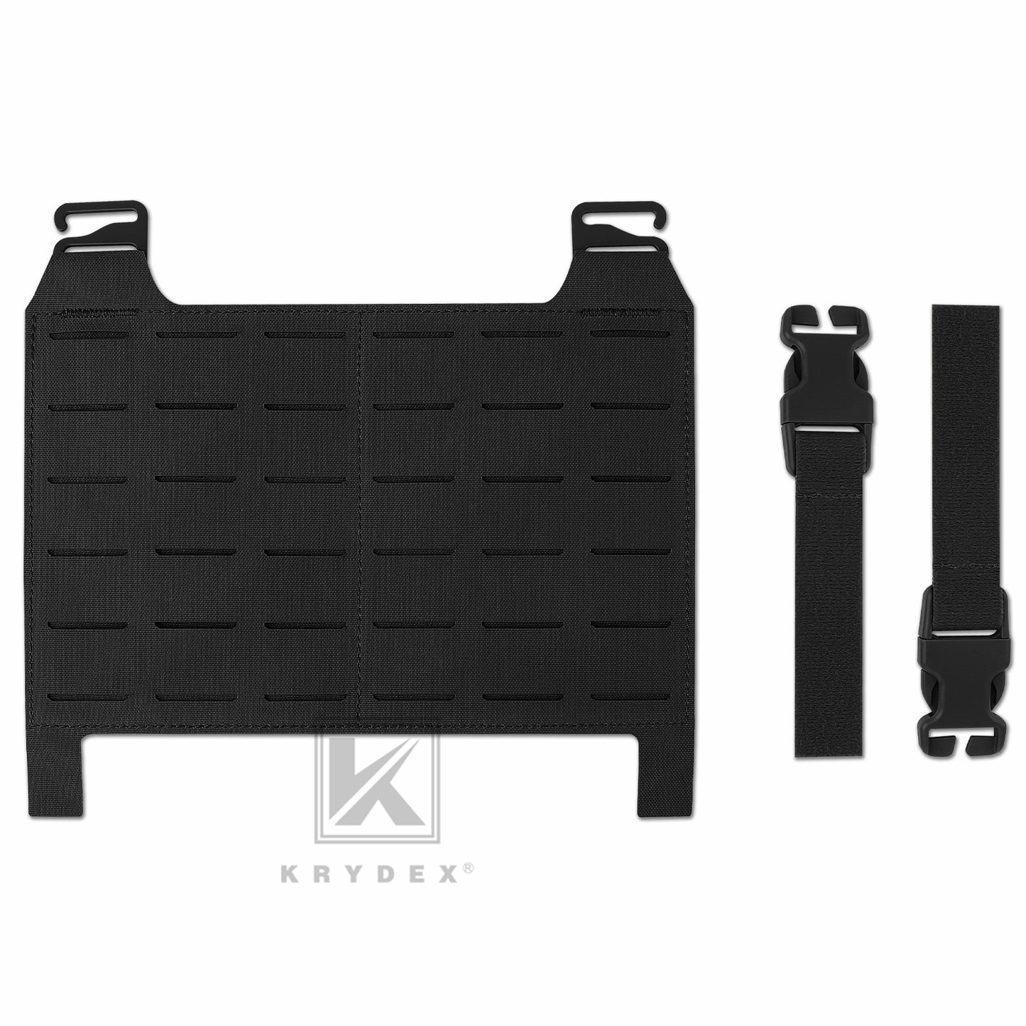 KRYDEX Tactical MOLLE Front Flap Adapt Laser Cut Panel Detachable For Tactical Vest Plate Carrier