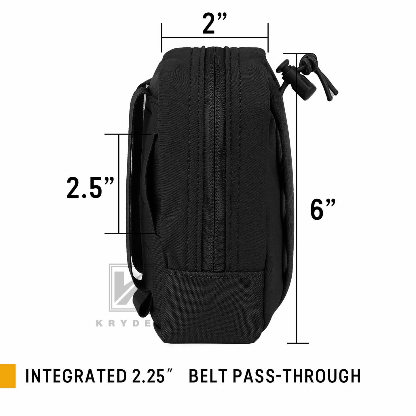 KRYDEX Tactical MOLLE / Belt Vertical GP Pouch General Purpose Bag