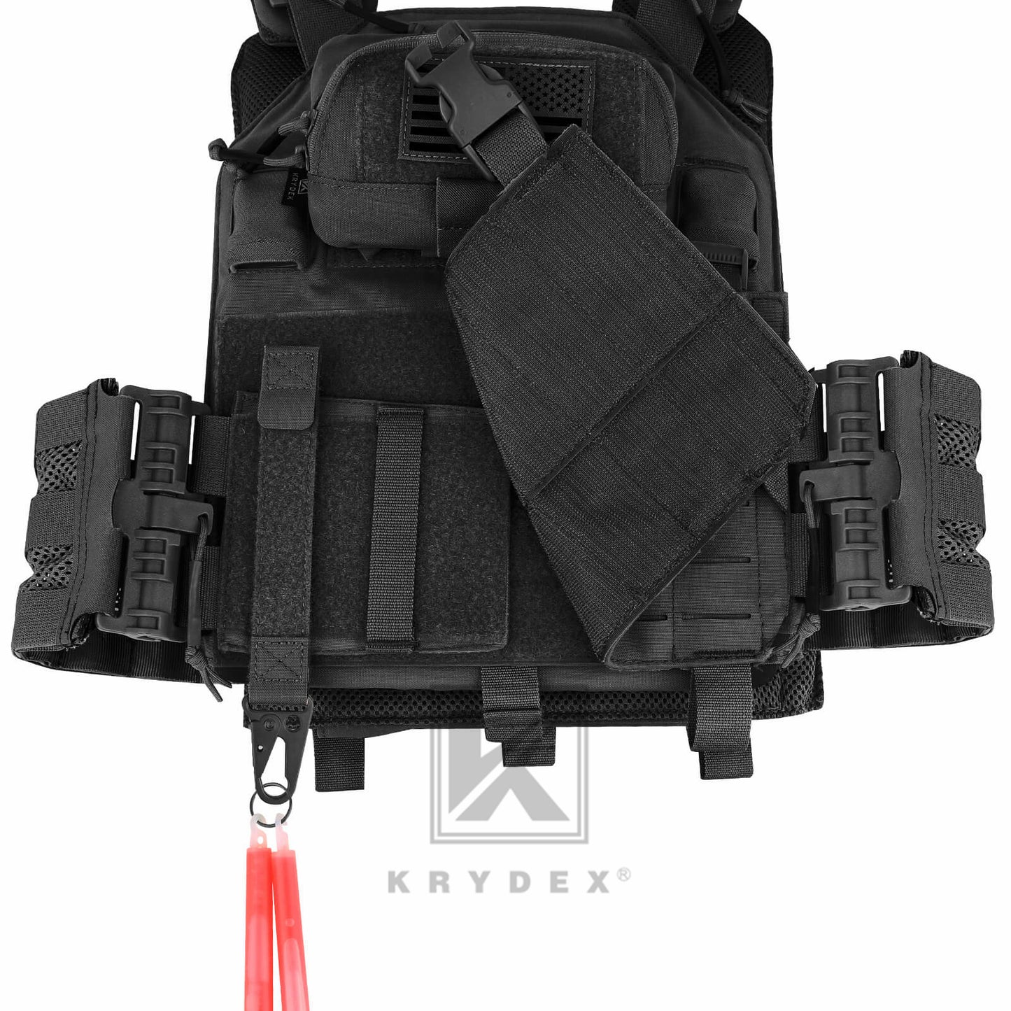 Krydex Tactical Belt Keeper Utility Hook Key Holder Keychain Gloves Carabiner Chemstick Clip MOLLE / Hook & Loop Battle Belt & Plate Carrier