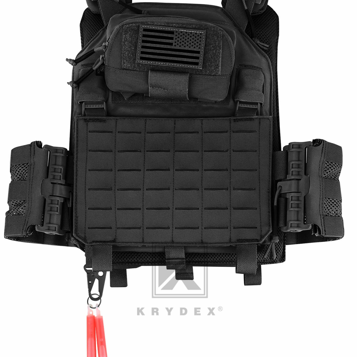 Krydex Tactical Belt Keeper Utility Hook Key Holder Keychain Gloves Carabiner Chemstick Clip MOLLE / Hook & Loop Battle Belt & Plate Carrier