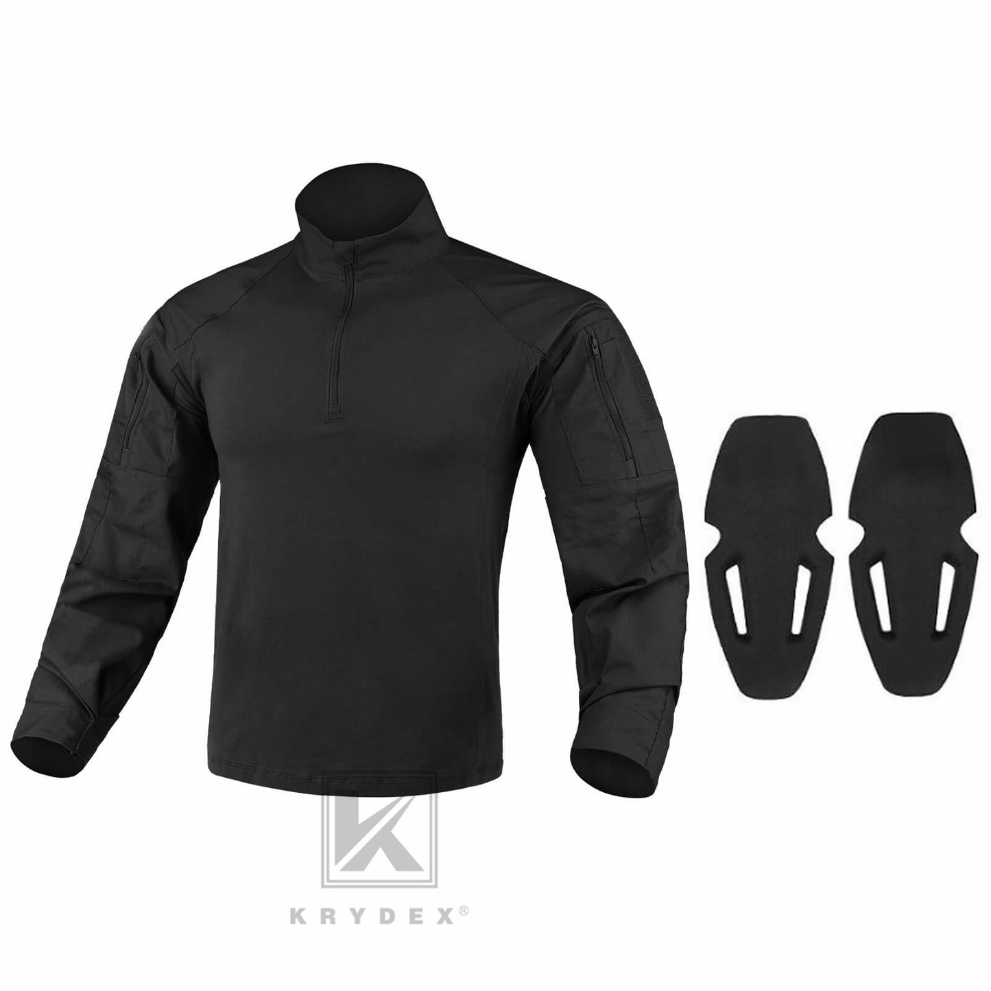 Krydex Tactical Men’s Combat Shirts with Elbow Pads Uniform