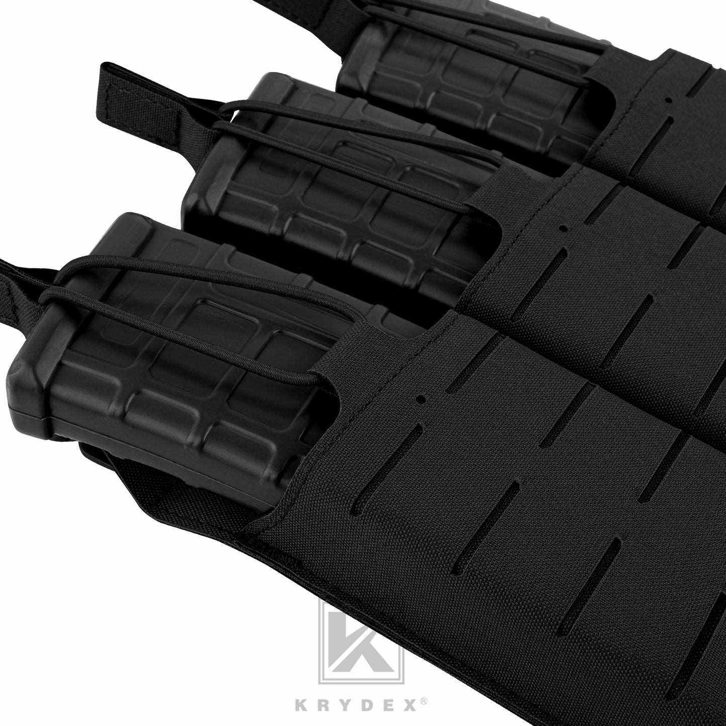 Krydex Tactical KTAR Front Flap 5.56 Triple Magazine Pouch for Tactical Vest Plate Carrier