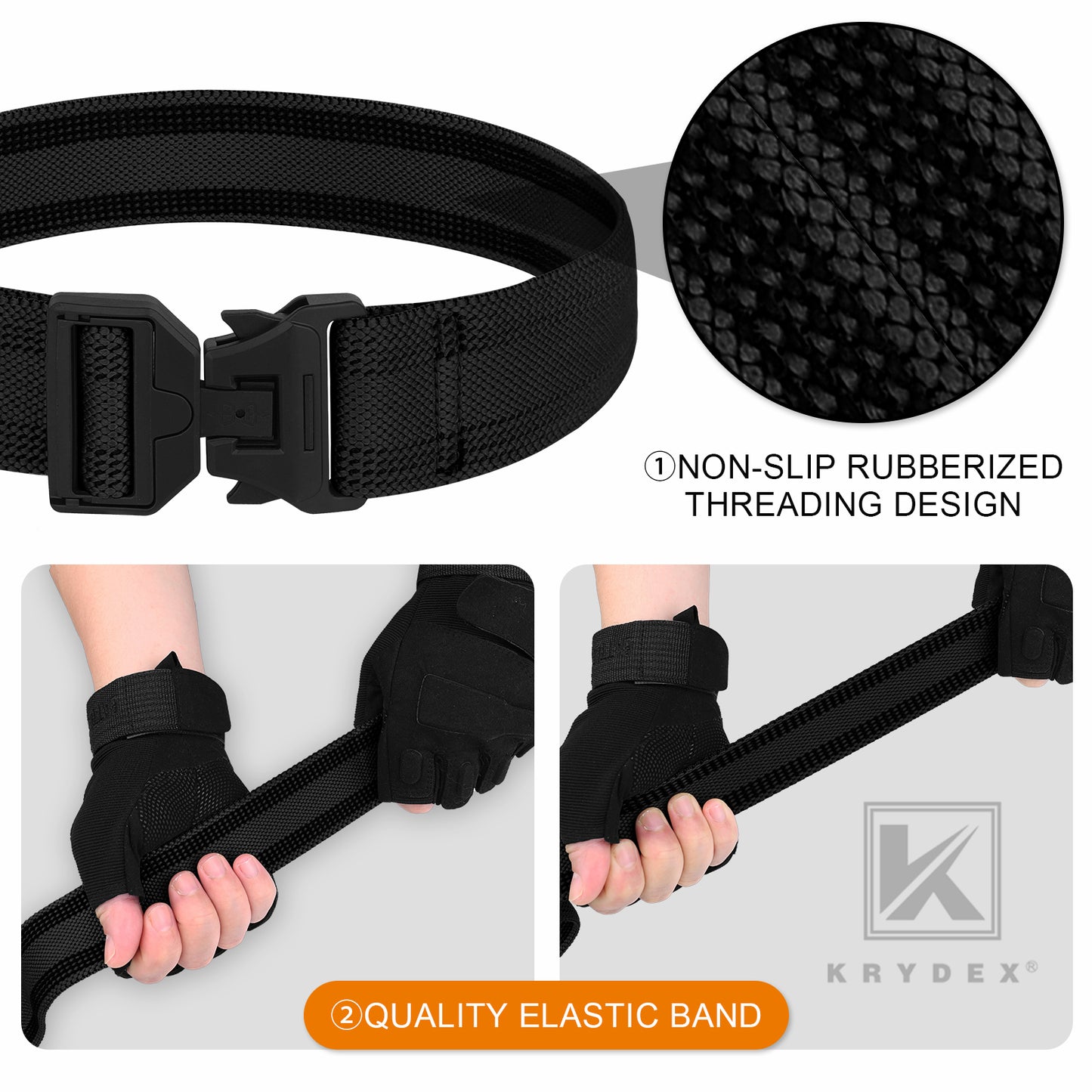KRYDEX Tactical Leg Strap Magnet Quick Release 1.5" Elastic Thigh Strap Drop Holster