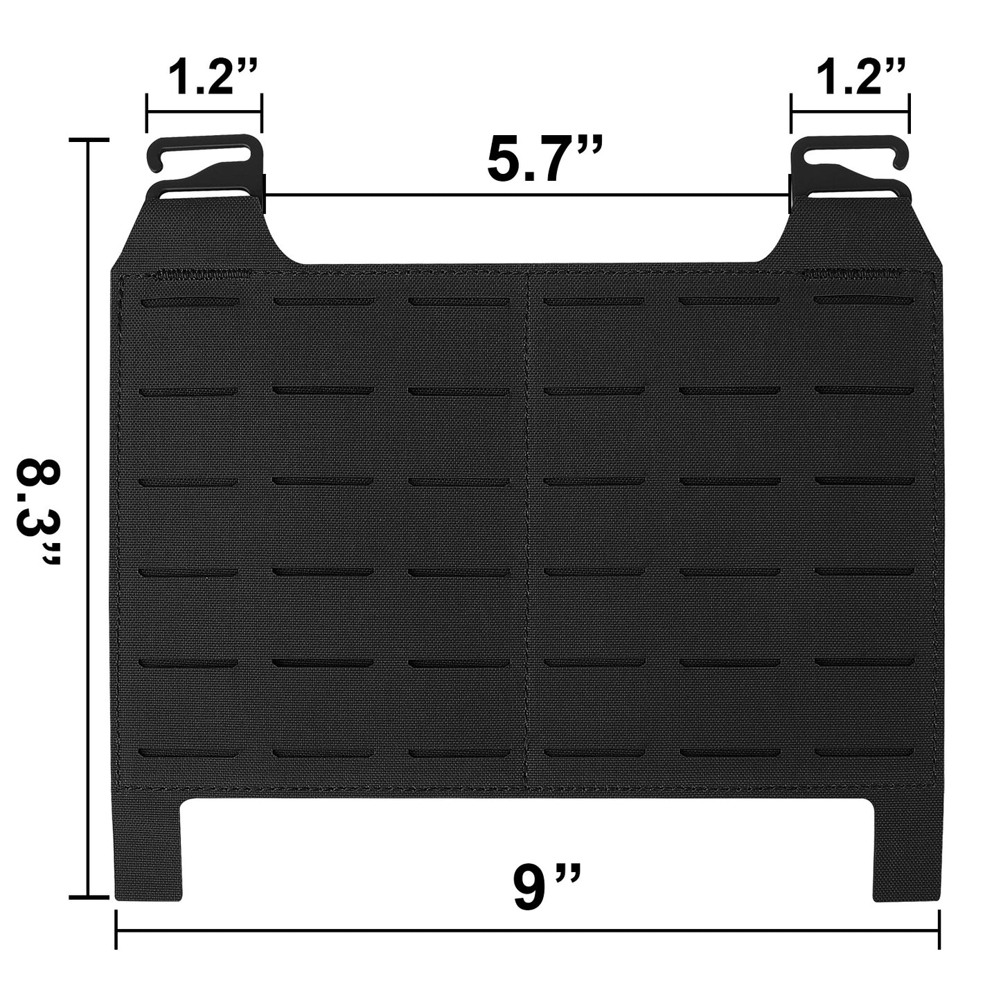 KRYDEX Tactical MOLLE Front Flap Adapt Laser Cut Panel Detachable For Tactical Vest Plate Carrier