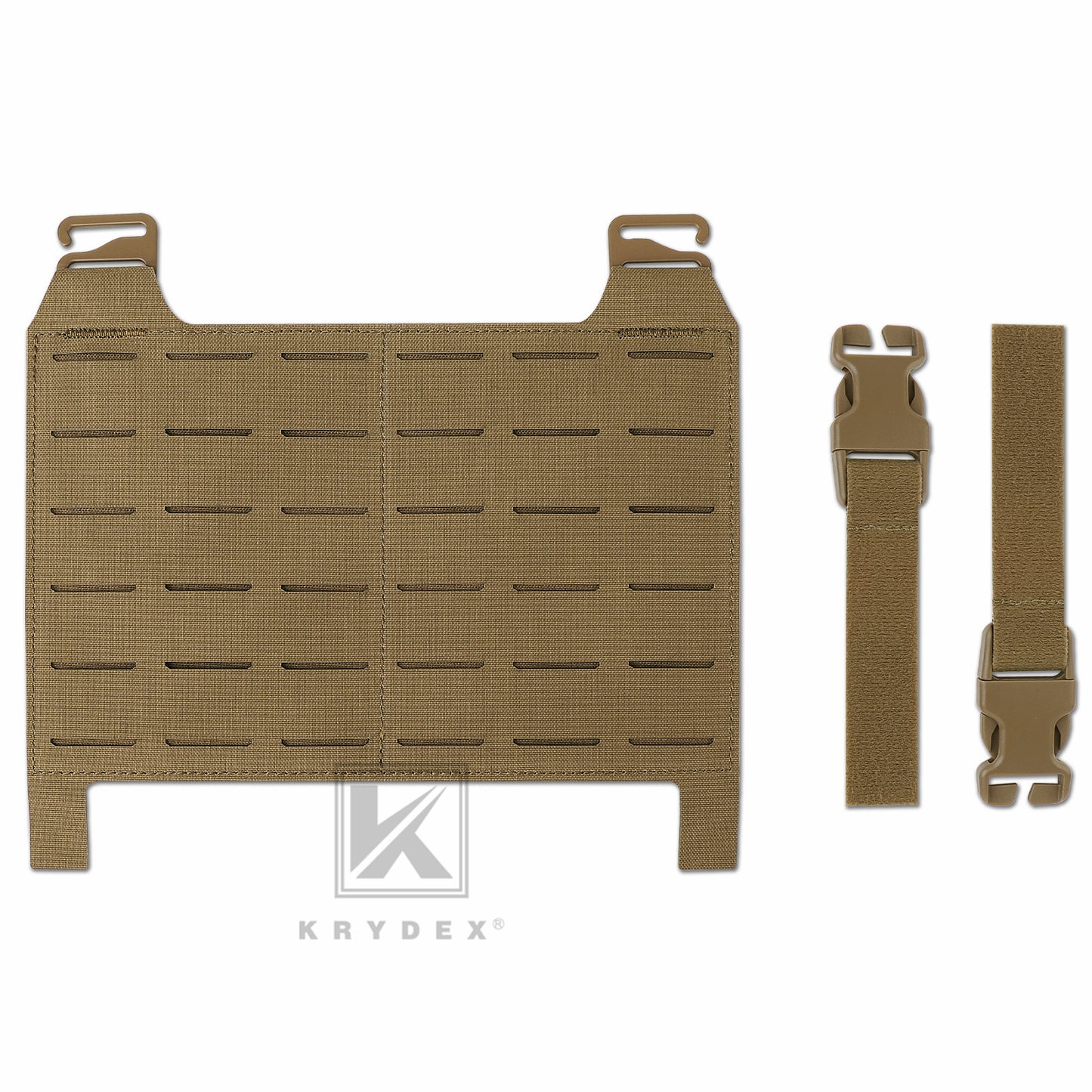 KRYDEX Tactical MOLLE Front Flap Adapt Laser Cut Panel Detachable For Tactical Vest Plate Carrier