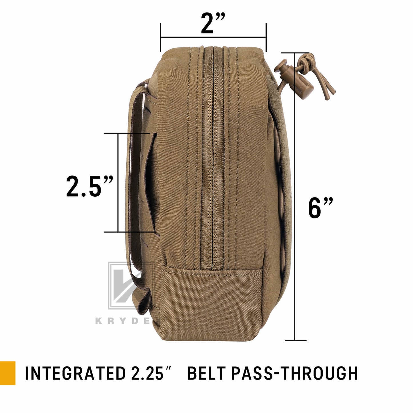 KRYDEX Tactical MOLLE / Belt Vertical GP Pouch General Purpose Bag