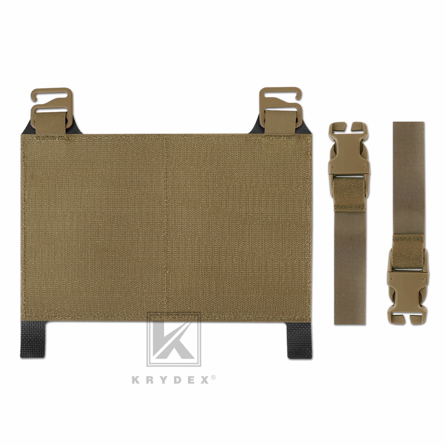 KRYDEX Tactical MOLLE Front Flap Adapt Laser Cut Panel Detachable For Tactical Vest Plate Carrier