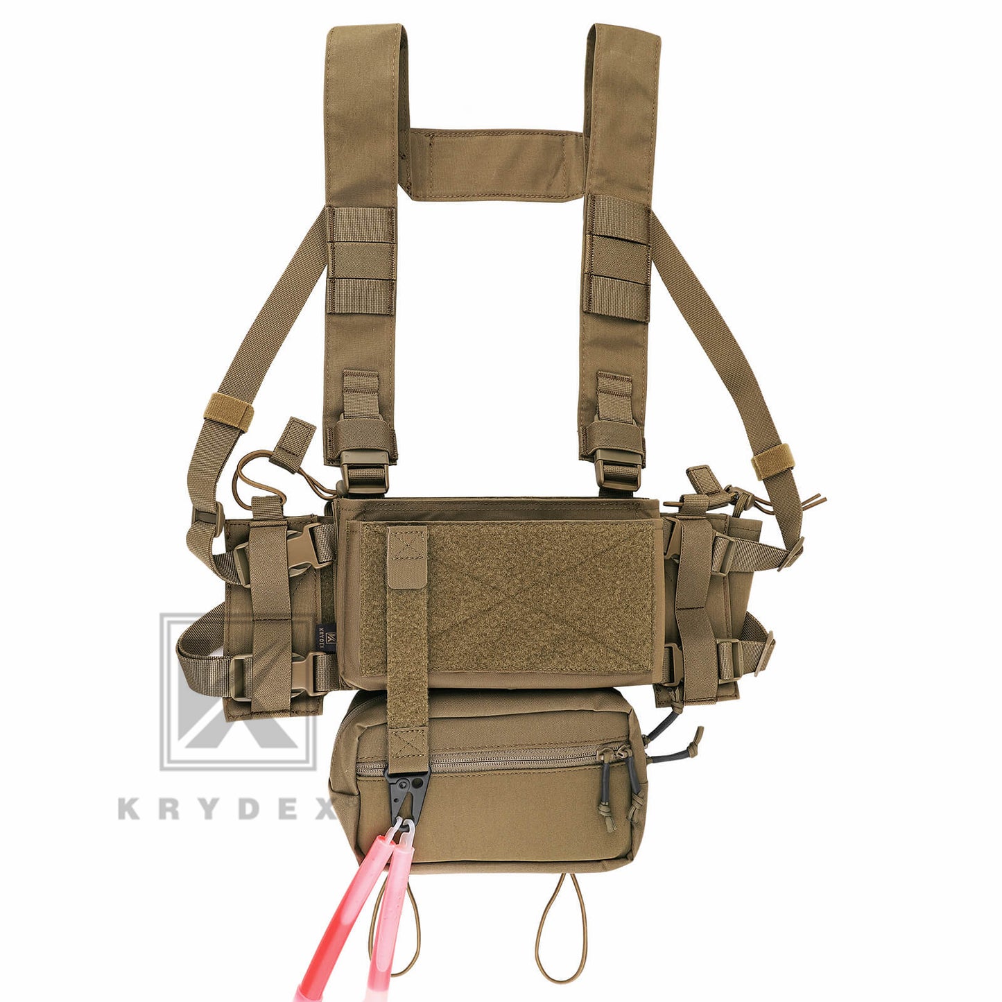 Krydex Tactical Belt Keeper Utility Hook Key Holder Keychain Gloves Carabiner Chemstick Clip MOLLE / Hook & Loop Battle Belt & Plate Carrier