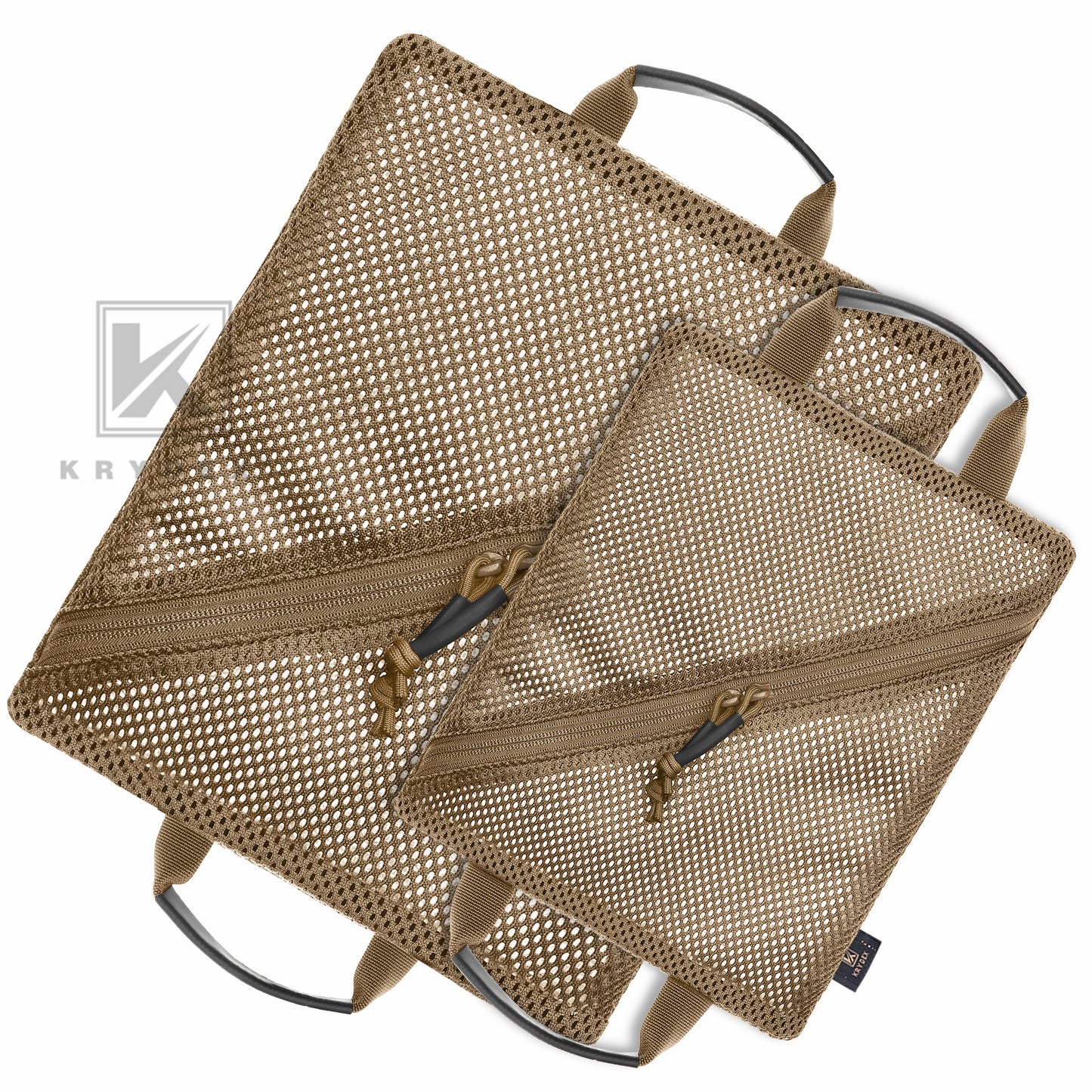 Krydex Tactical Storage Mesh Pouch Set Insert Modular Utility Admin Pockets Travel Organizer EDC Bag