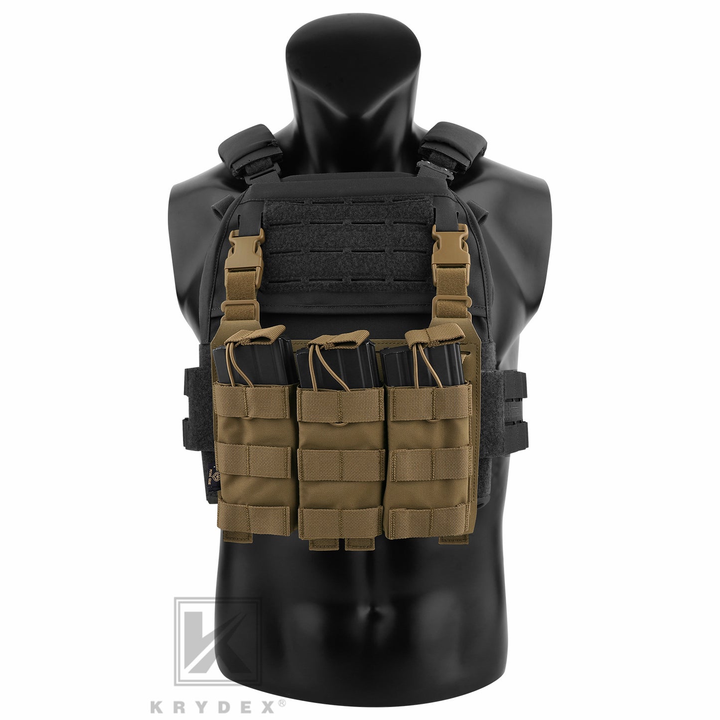 KRYDEX Tactical MOLLE Front Flap Adapt Laser Cut Panel Detachable For Tactical Vest Plate Carrier