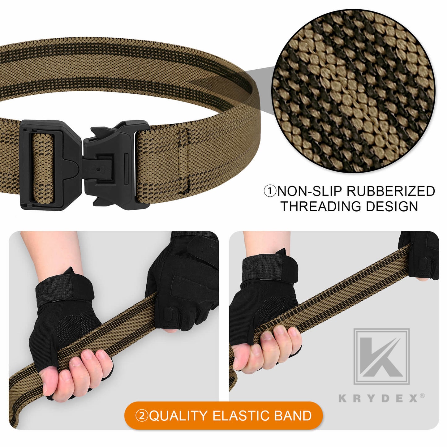 KRYDEX Tactical Leg Strap Magnet Quick Release 1.5" Elastic Thigh Strap Drop Holster
