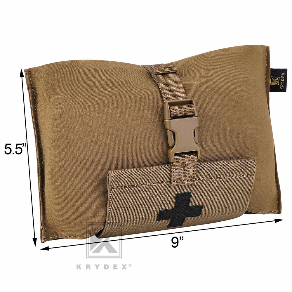KRYDEX Tactical Stretch Blow Out Medical Pouch Rip Away EMT Pouch MOLLE & Belt IFAK Pouch