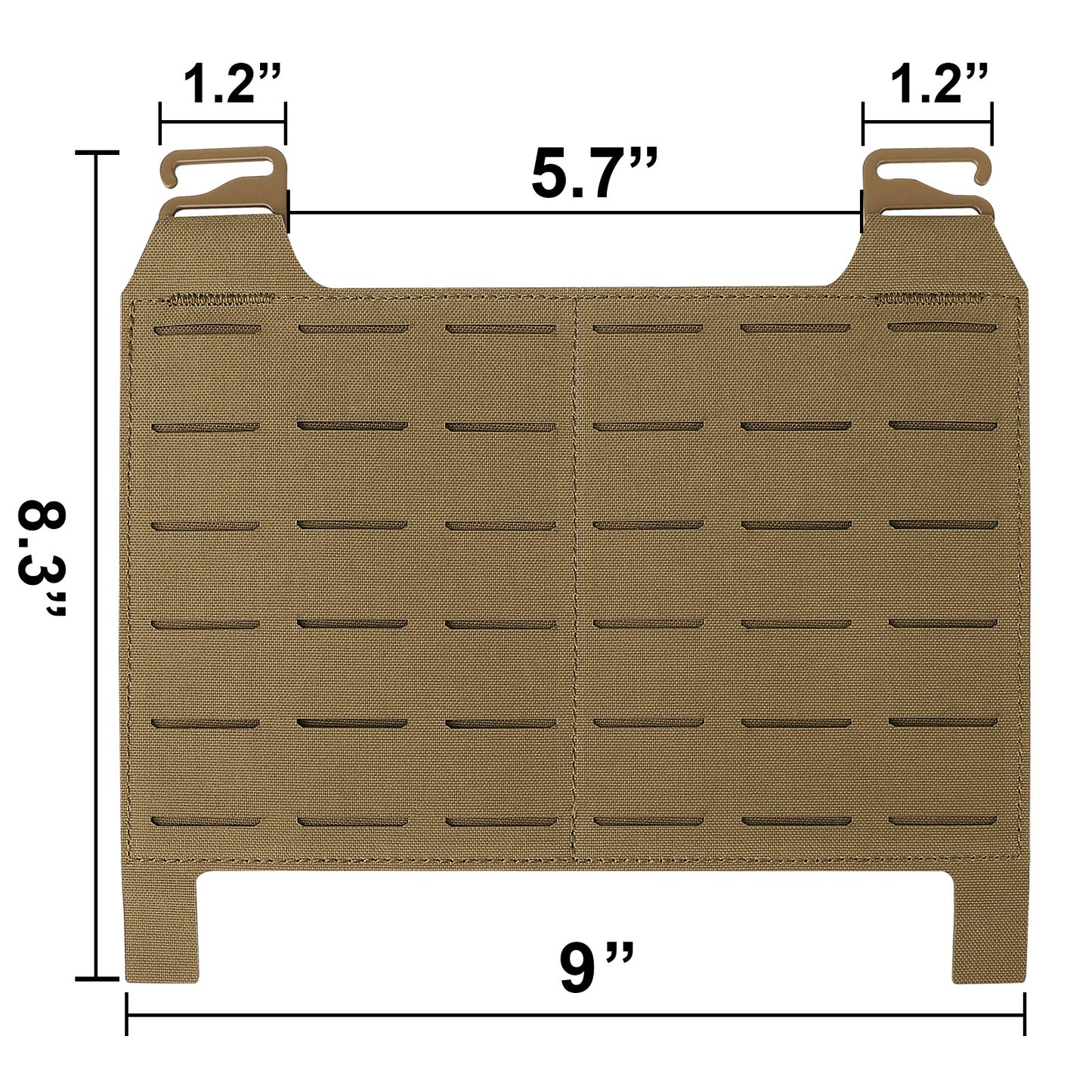 KRYDEX Tactical MOLLE Front Flap Adapt Laser Cut Panel Detachable For Tactical Vest Plate Carrier