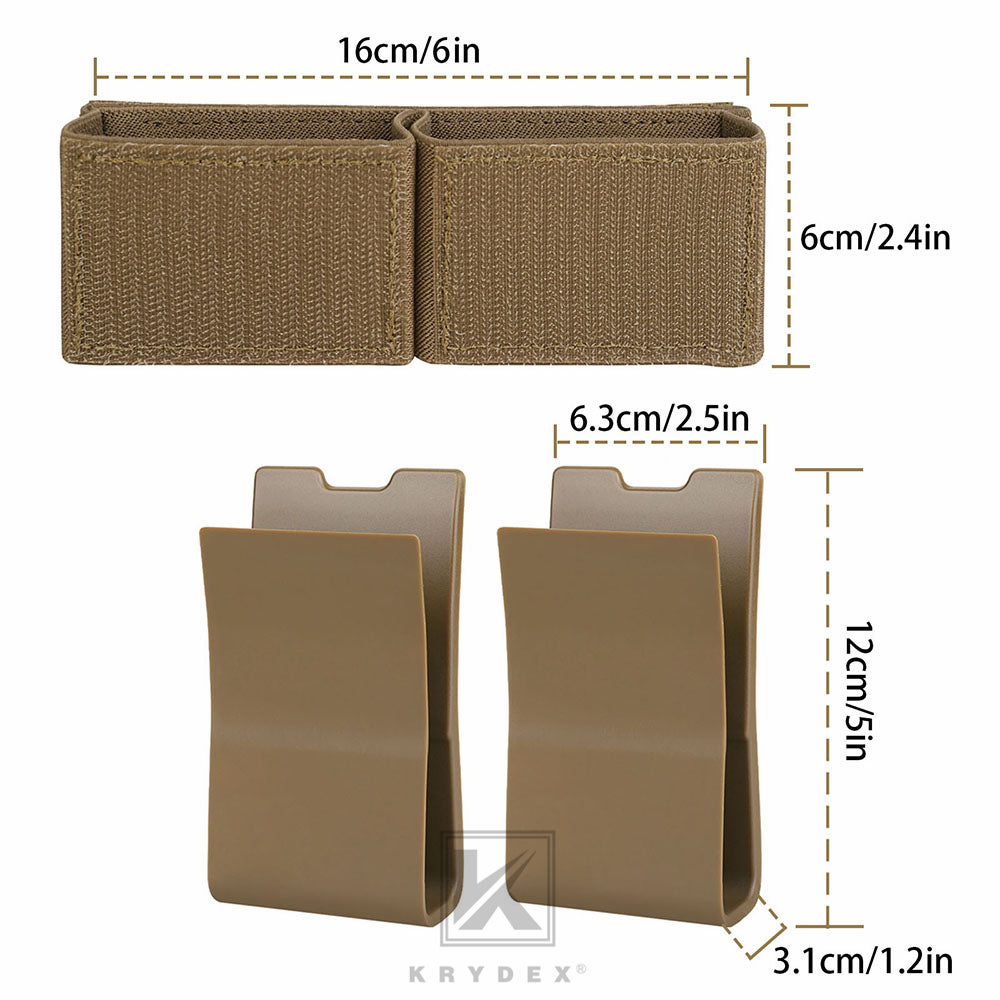 Krydex Tactical 556 Double Mag Insert Magazine Pouch D3CR Chest Rig MK3 Tactical Vest Placard Kangaroo