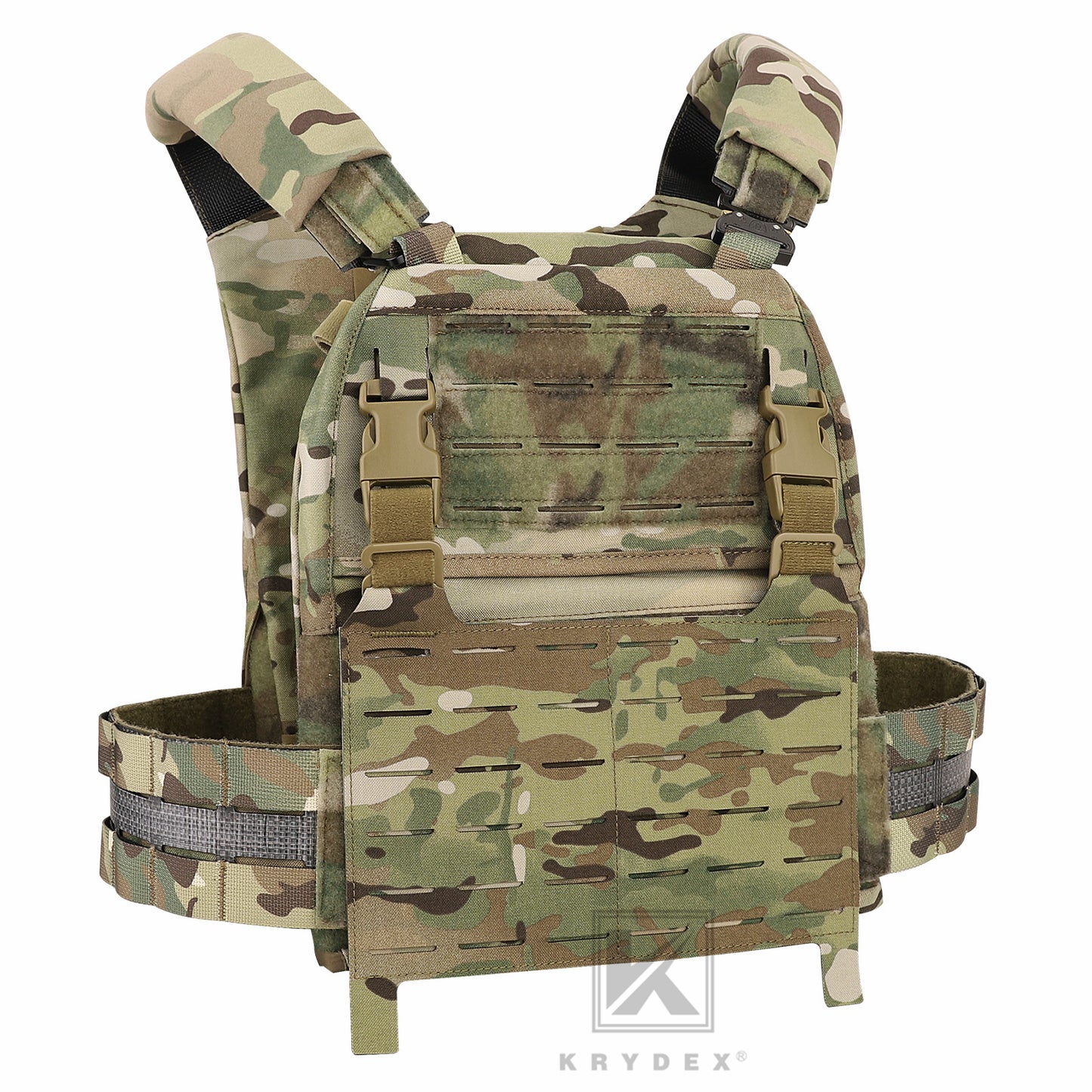 KRYDEX Tactical MOLLE Front Flap Adapt Laser Cut Panel Detachable For Tactical Vest Plate Carrier