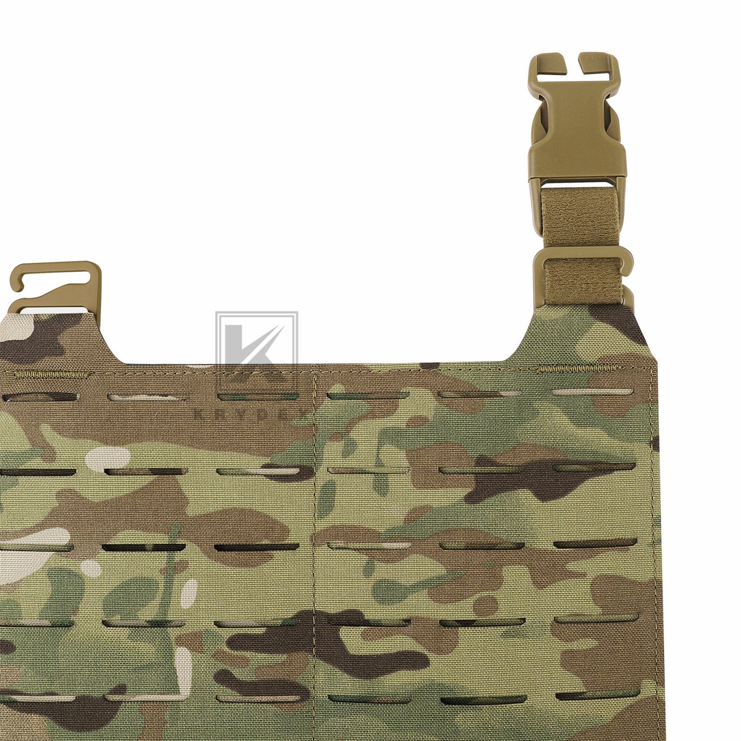KRYDEX Tactical MOLLE Front Flap Adapt Laser Cut Panel Detachable For Tactical Vest Plate Carrier