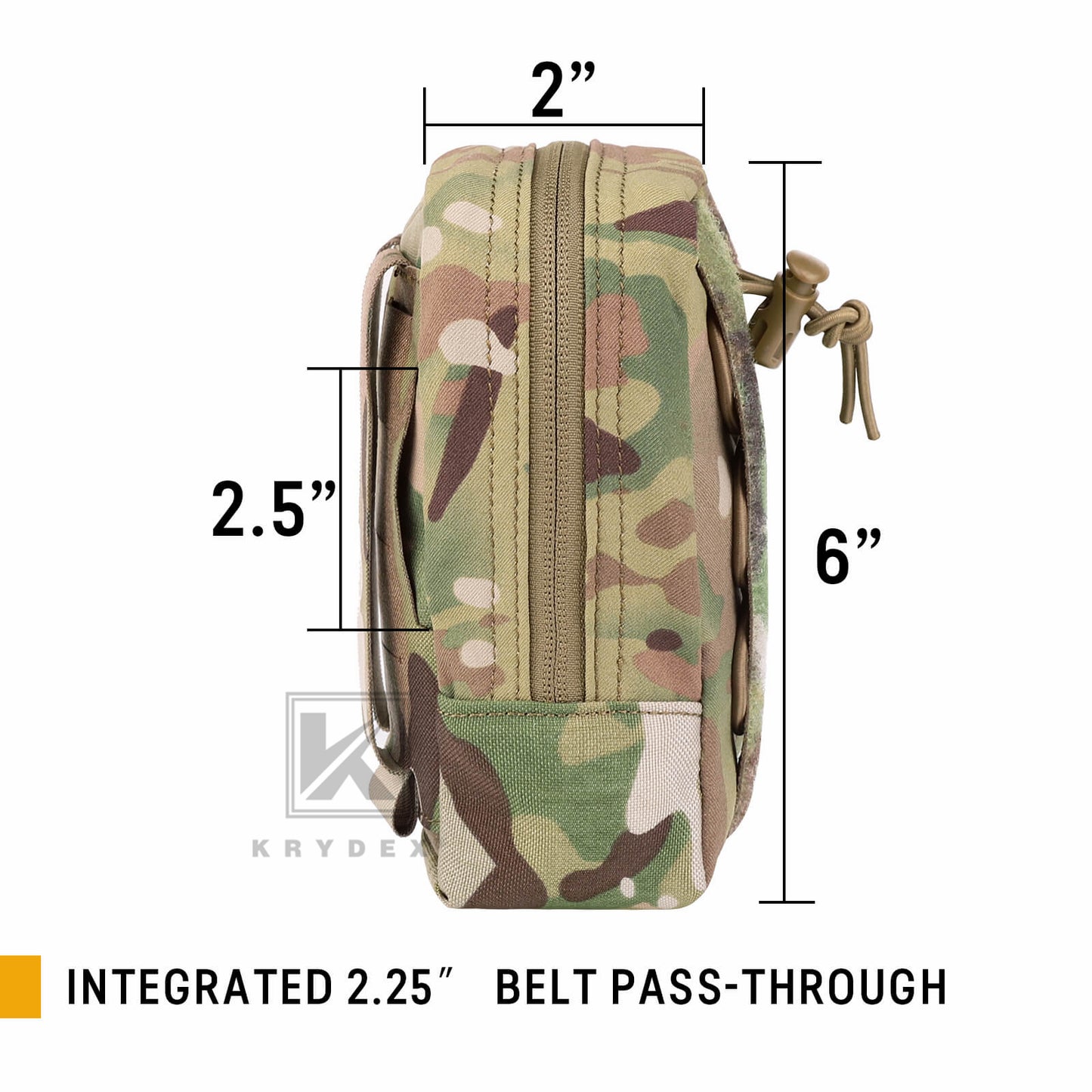 KRYDEX Tactical MOLLE / Belt Vertical GP Pouch General Purpose Bag