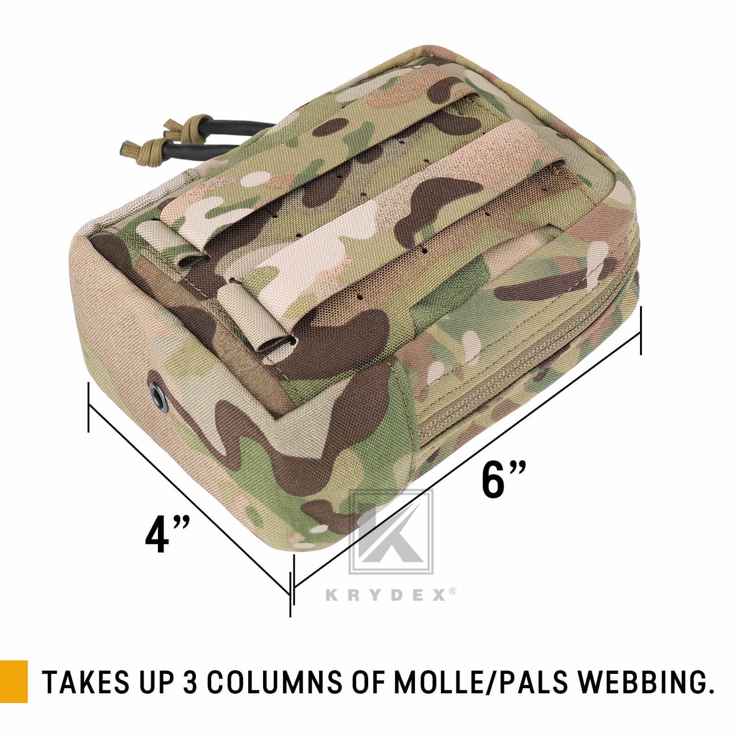 KRYDEX Tactical MOLLE / Belt Vertical GP Pouch General Purpose Bag