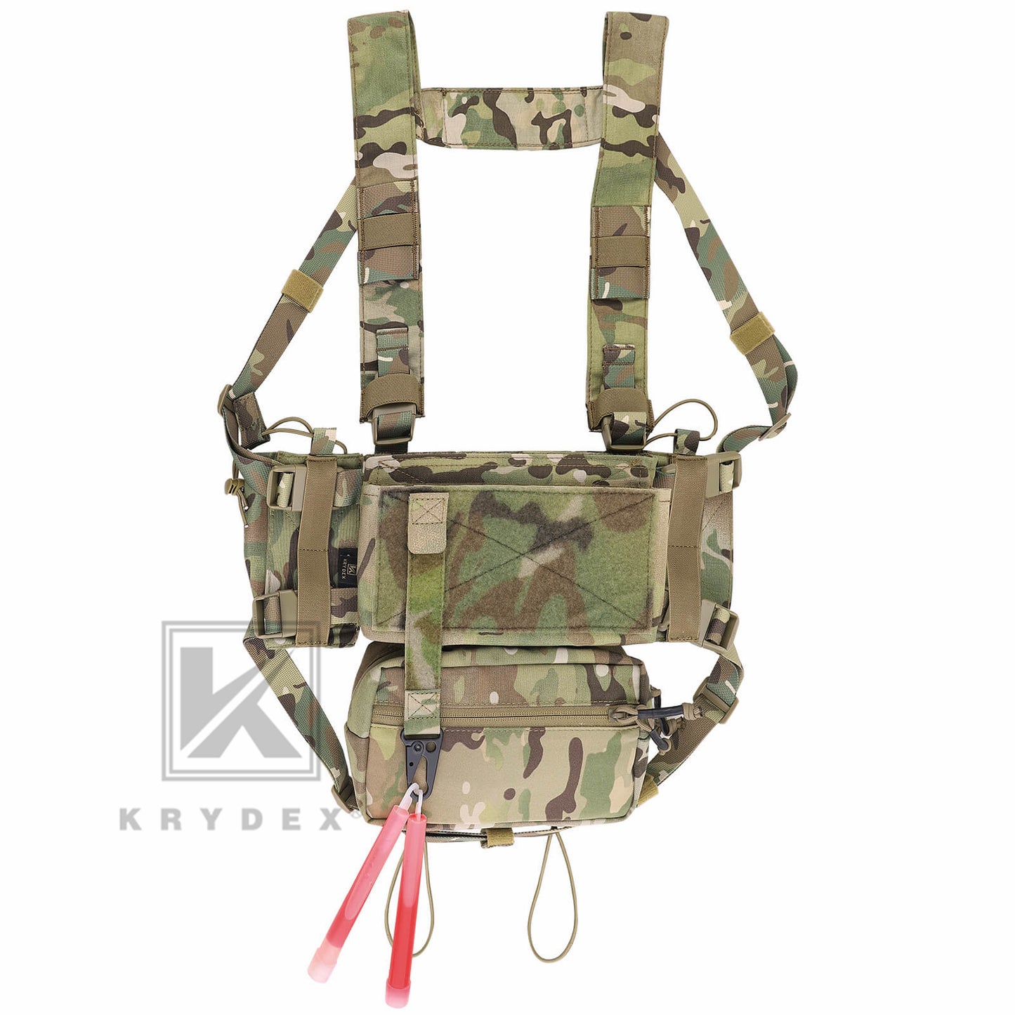 Krydex Tactical Belt Keeper Utility Hook Key Holder Keychain Gloves Carabiner Chemstick Clip MOLLE / Hook & Loop Battle Belt & Plate Carrier