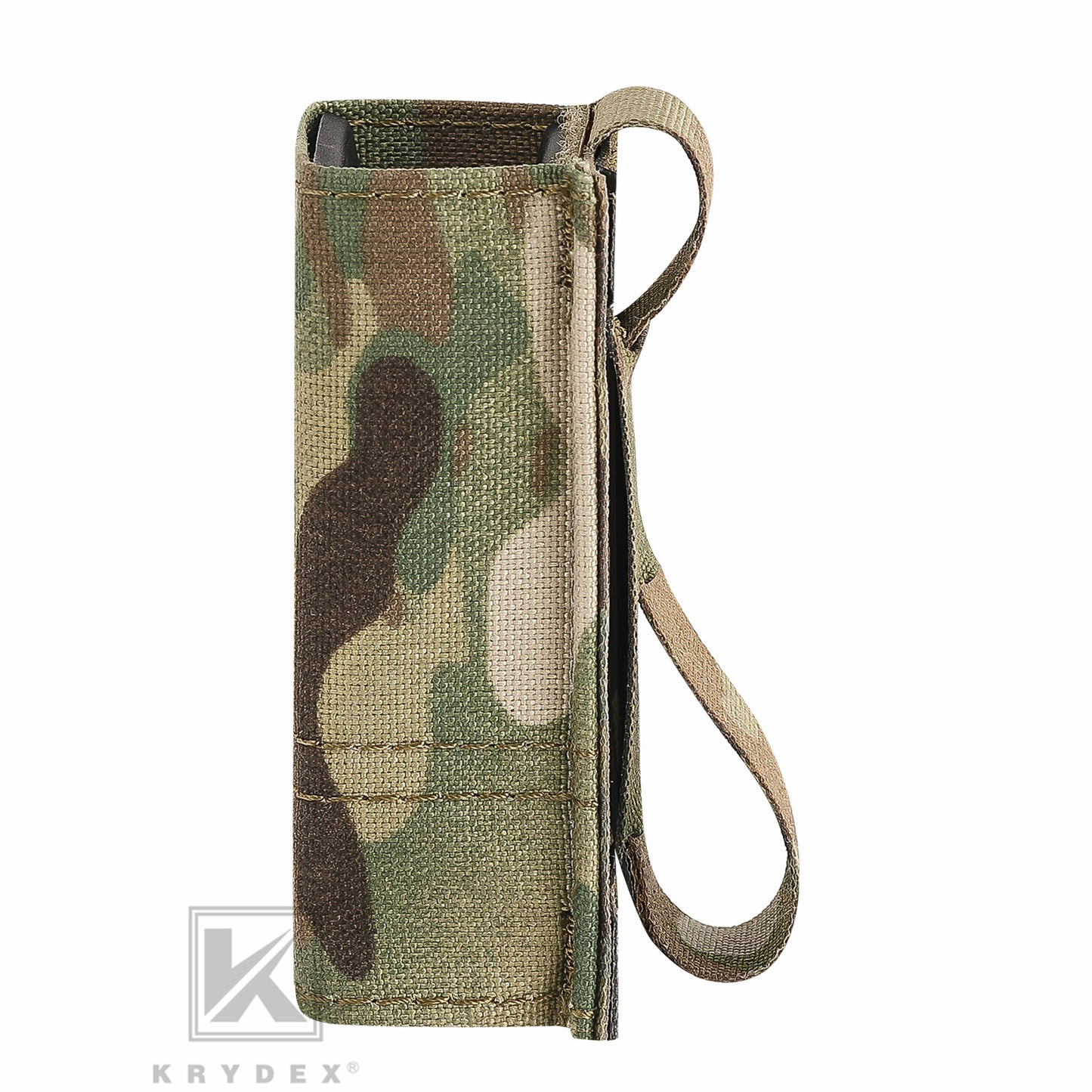 KRYDEX Tactical 9mm Single Pistol Magazine Pouch Mag Holder Duty Belt MOLLE Compatible