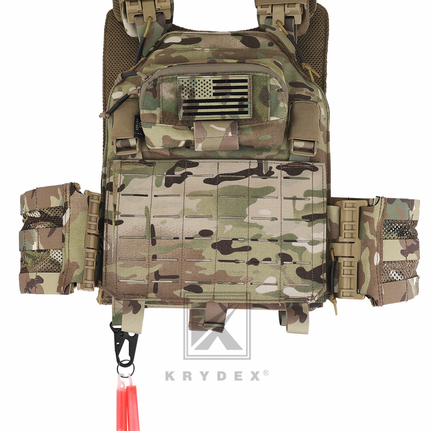Krydex Tactical Belt Keeper Utility Hook Key Holder Keychain Gloves Carabiner Chemstick Clip MOLLE / Hook & Loop Battle Belt & Plate Carrier