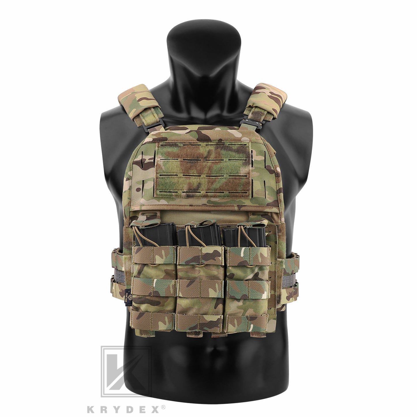 KRYDEX Tactical MOLLE Front Flap Adapt Laser Cut Panel Detachable For Tactical Vest Plate Carrier