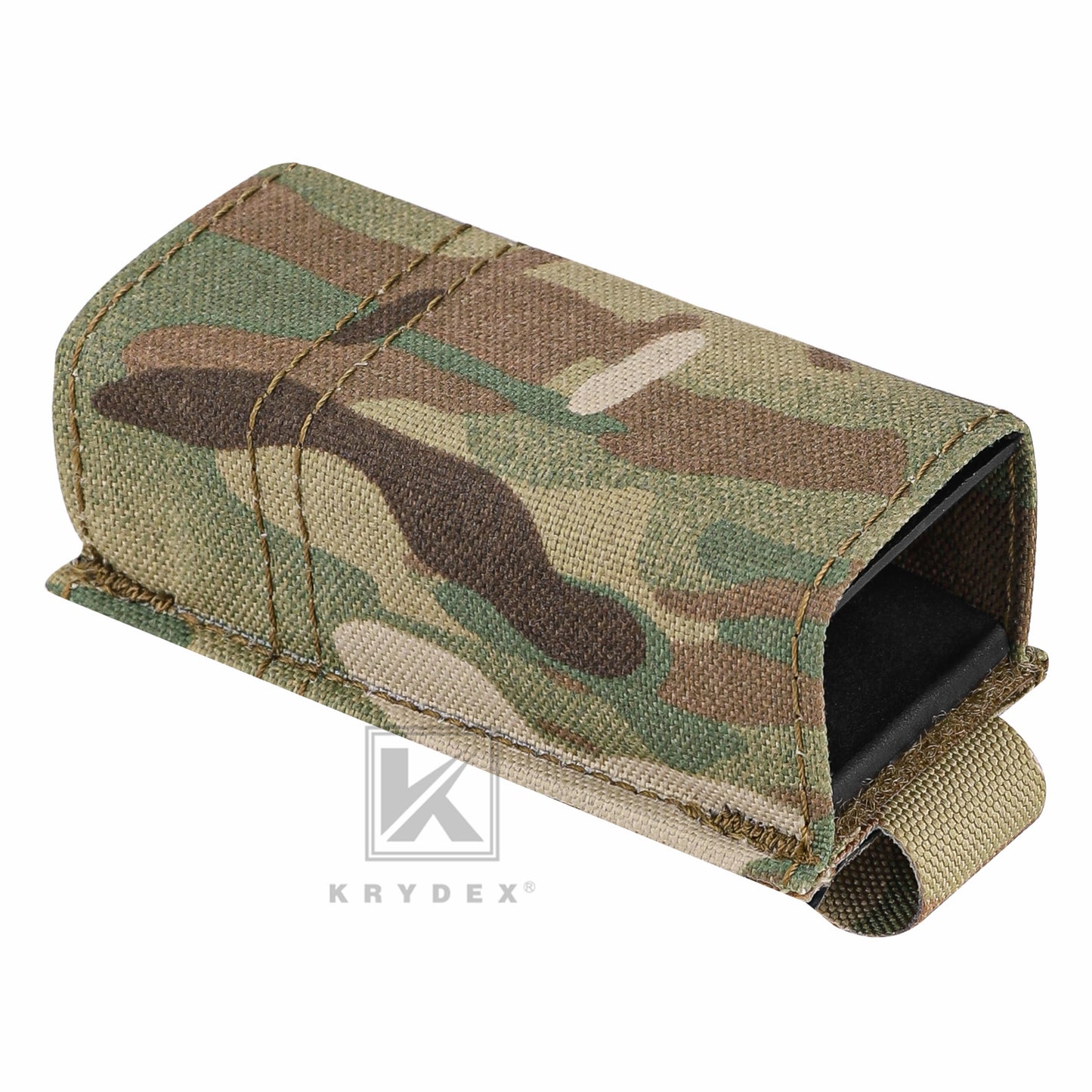 KRYDEX Tactical 9mm Single Pistol Magazine Pouch Mag Holder Duty Belt MOLLE Compatible
