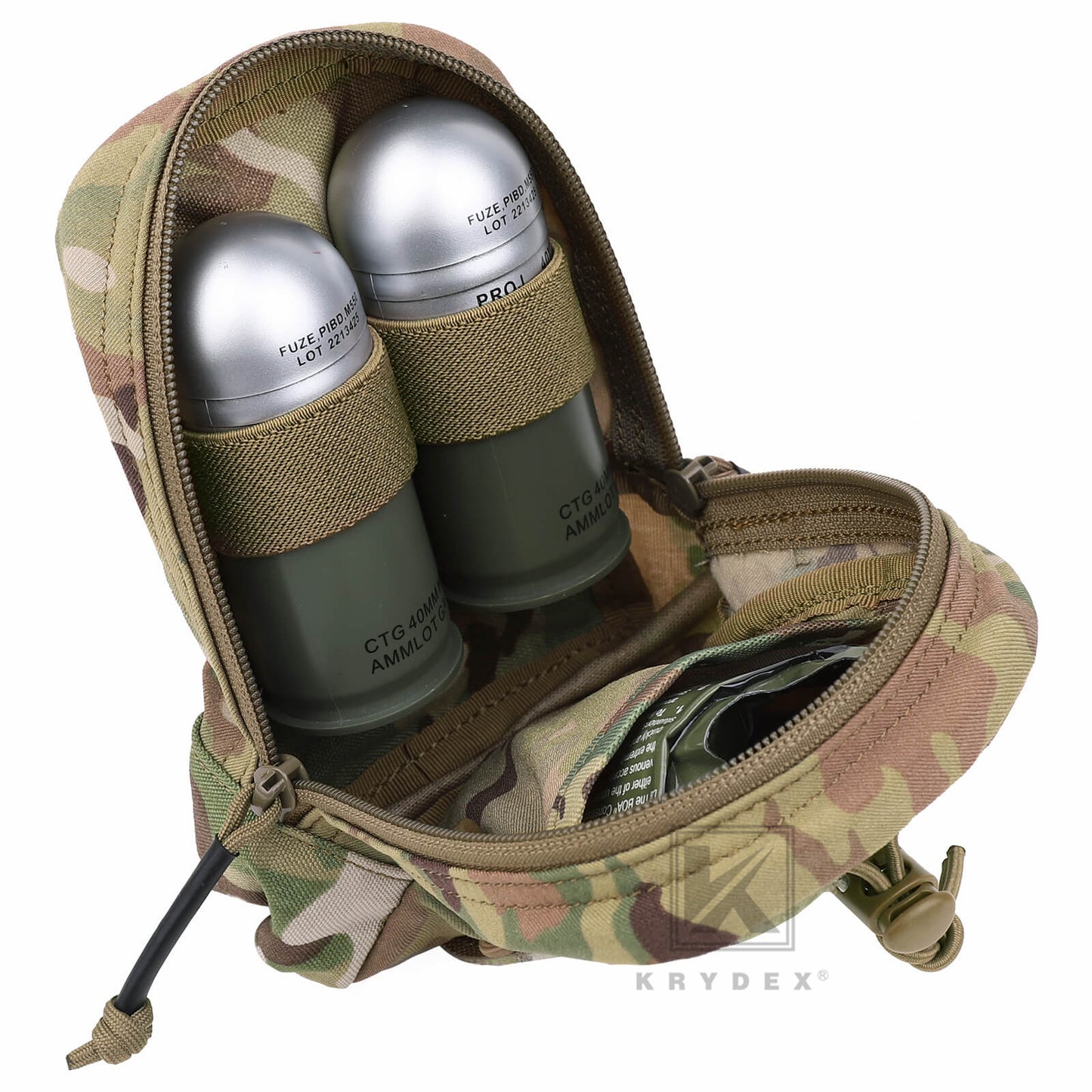 KRYDEX Tactical MOLLE / Belt Vertical GP Pouch General Purpose Bag