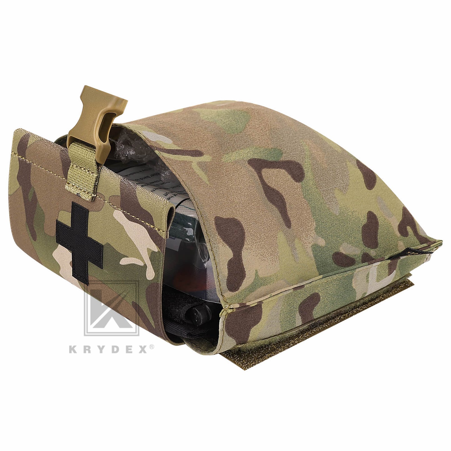 KRYDEX Tactical Stretch Blow Out Medical Pouch Rip Away EMT Pouch MOLLE & Belt IFAK Pouch