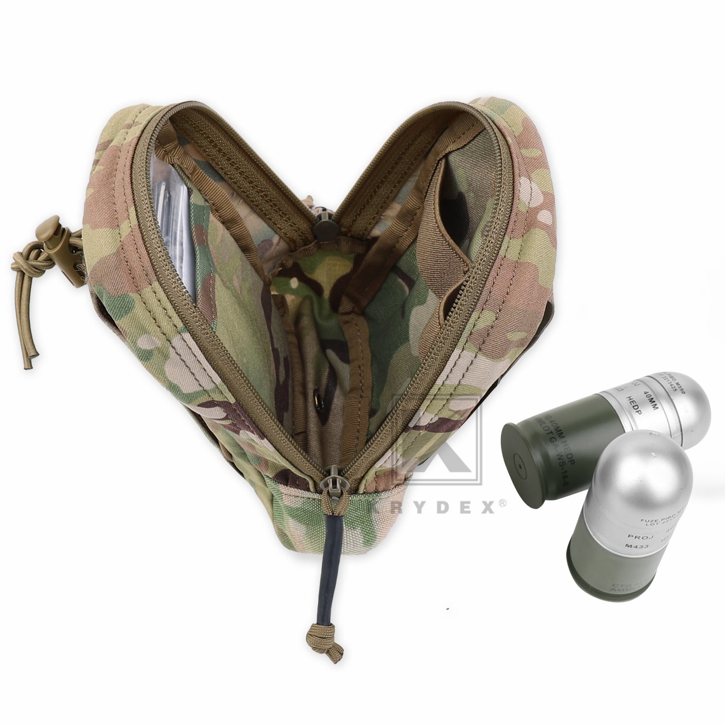 KRYDEX Tactical MOLLE / Belt Vertical GP Pouch General Purpose Bag