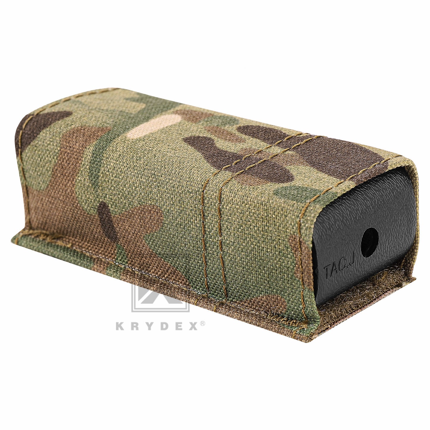 KRYDEX Tactical 9mm Single Pistol Magazine Pouch Mag Holder Duty Belt MOLLE Compatible