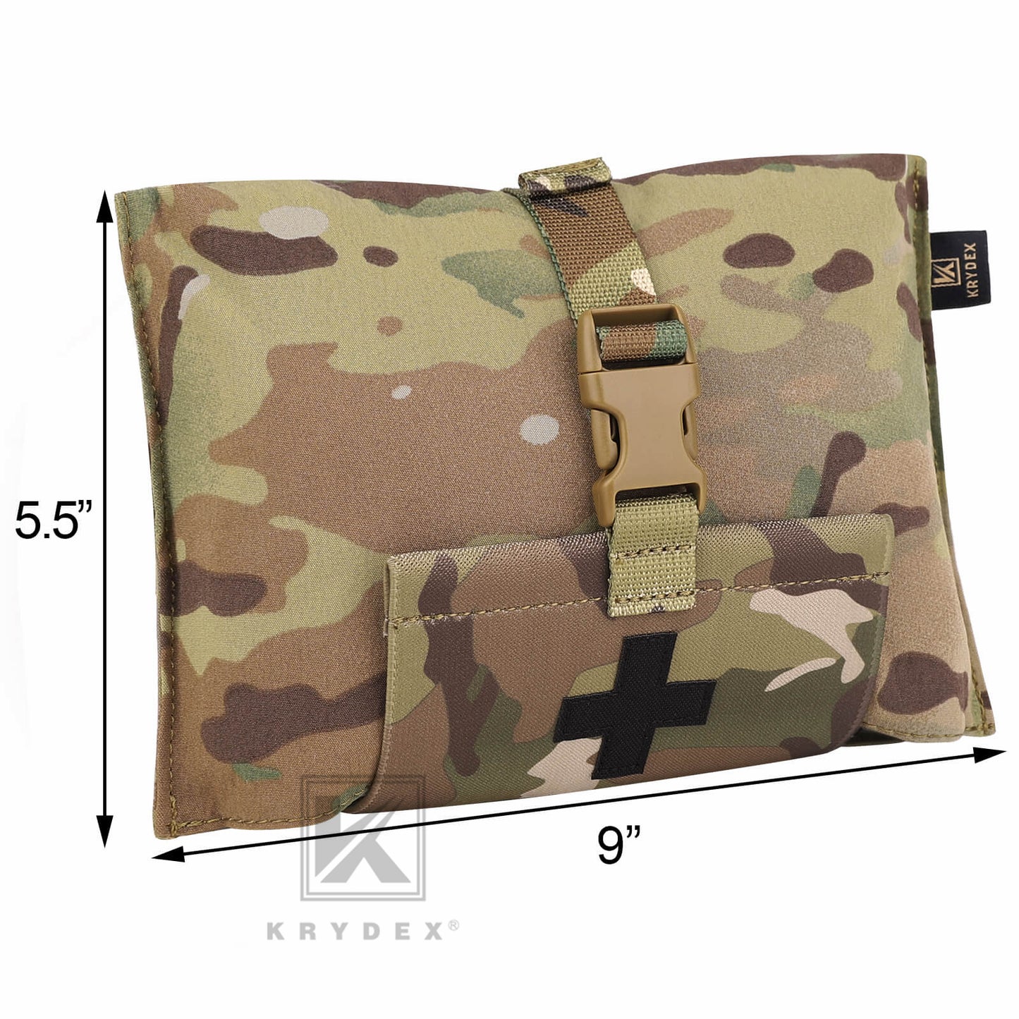 KRYDEX Tactical Stretch Blow Out Medical Pouch Rip Away EMT Pouch MOLLE & Belt IFAK Pouch
