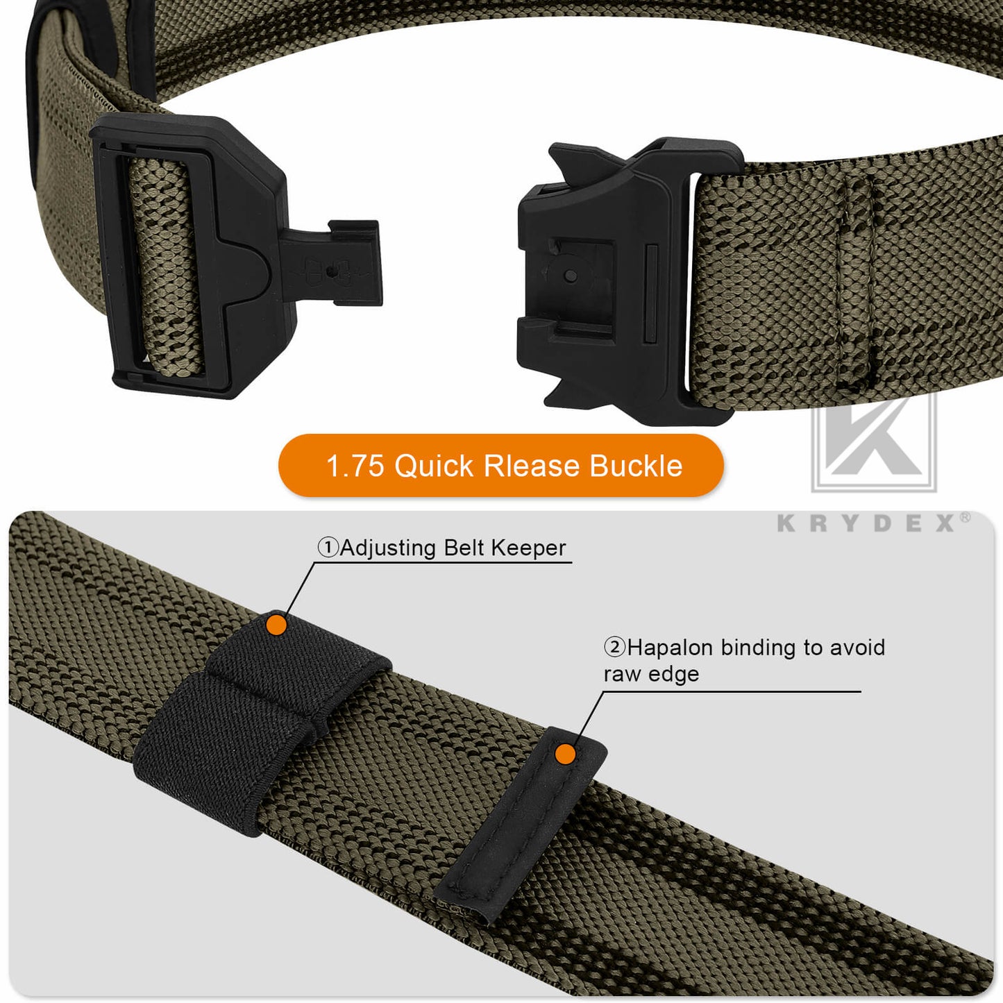 KRYDEX Tactical Leg Strap Magnet Quick Release 1.5" Elastic Thigh Strap Drop Holster