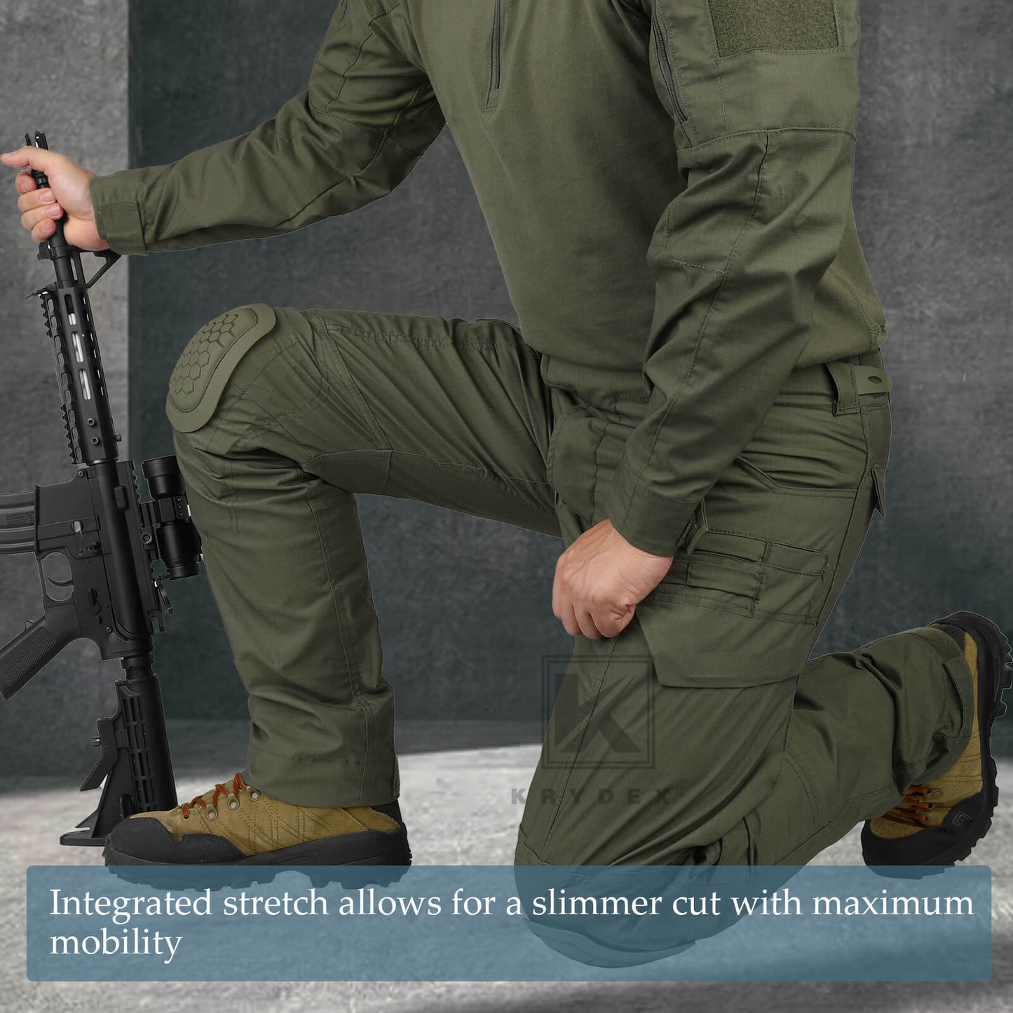 Krydex Tactical Men’s Combat Pants with Knee Pads Uniform Trousers