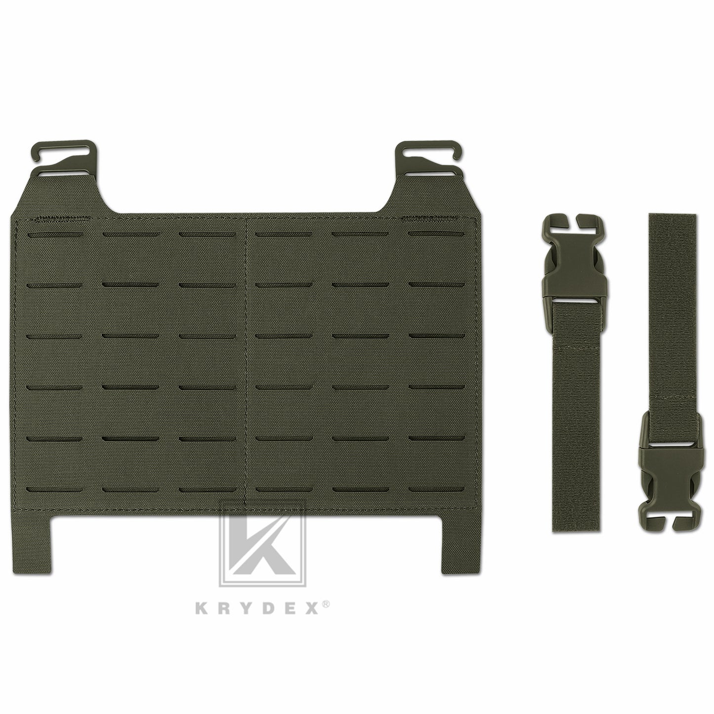 KRYDEX Tactical MOLLE Front Flap Adapt Laser Cut Panel Detachable For Tactical Vest Plate Carrier