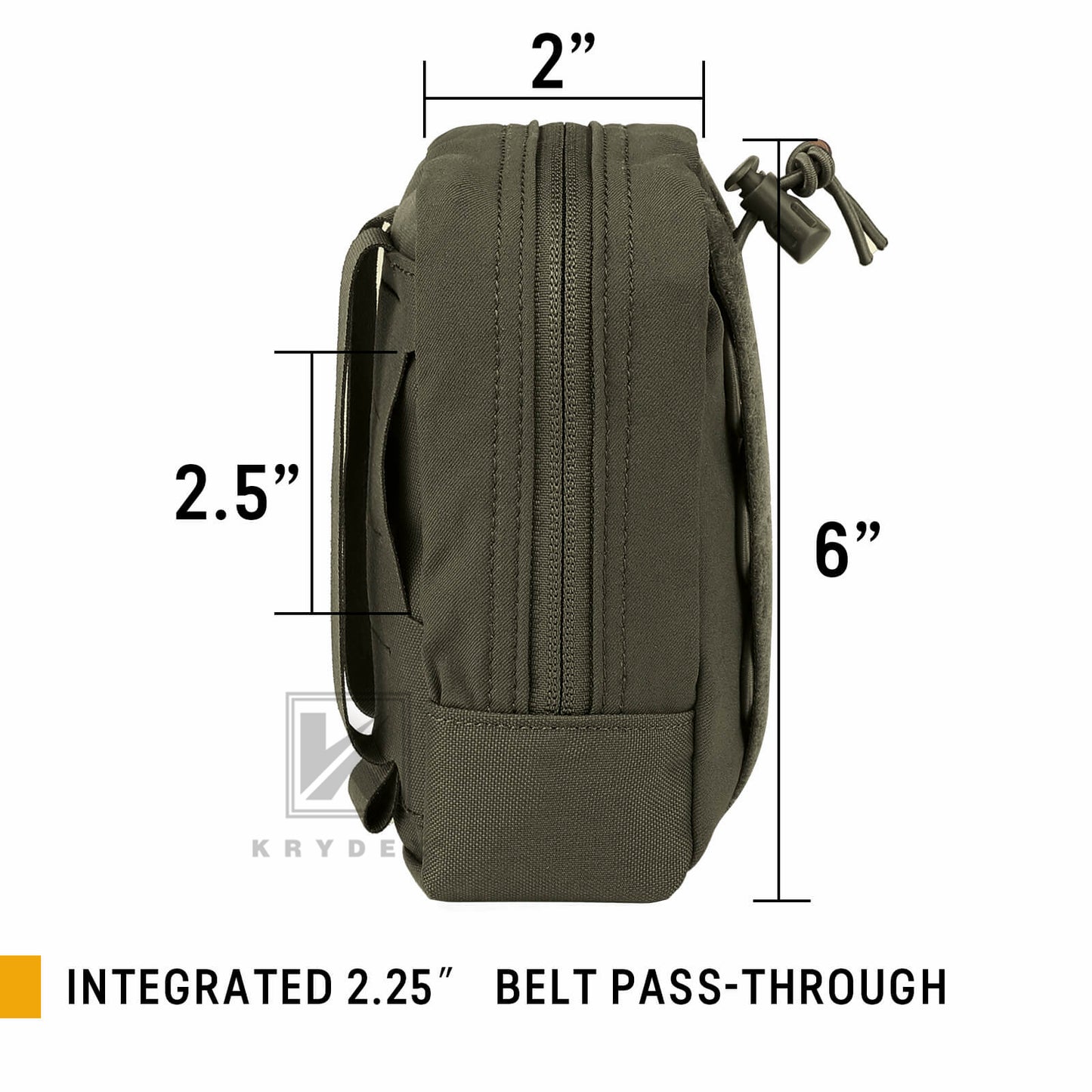 KRYDEX Tactical MOLLE / Belt Vertical GP Pouch General Purpose Bag