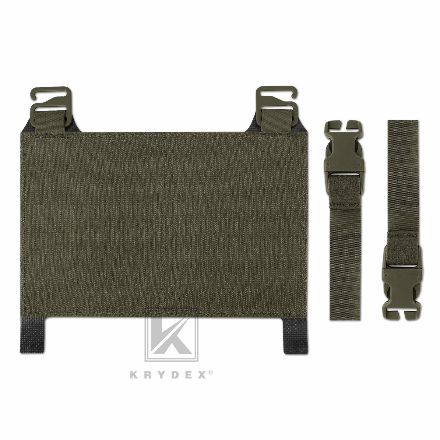 KRYDEX Tactical MOLLE Front Flap Adapt Laser Cut Panel Detachable For Tactical Vest Plate Carrier